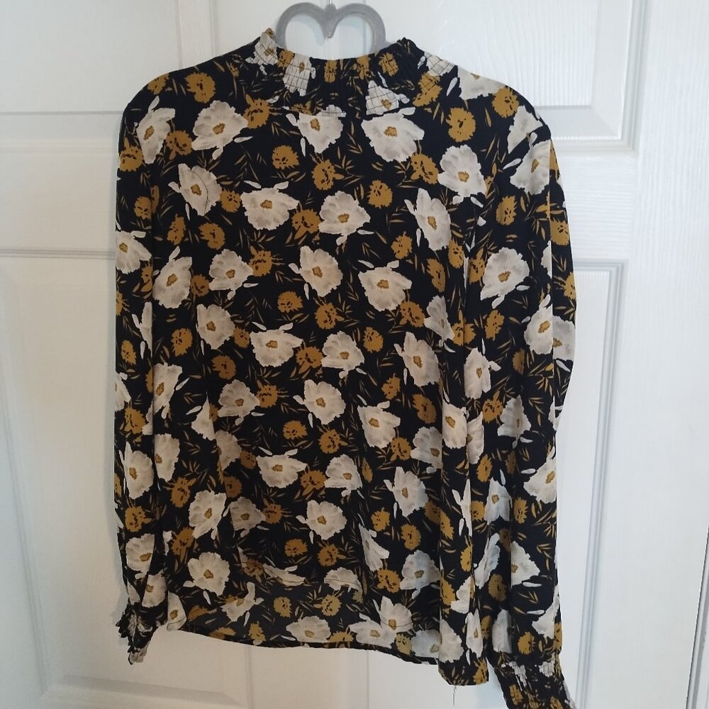 Floral Smocked Yoke Long Sleeve Top,  Hayden Los Angeles